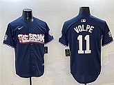 Men's New York Yankees #11 Anthony Volpe Navy Bronx Graffiti Vapor Limited Stitched Jersey,baseball caps,new era cap wholesale,wholesale hats